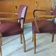 raspberry-colored bridge chairs