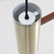 Rare lampe suspendue "Cylinder III" par Jo Hammerborg pour Fog & Mørup / années 1960 / design danois moderne du milieu du siècle / Teck / Laiton