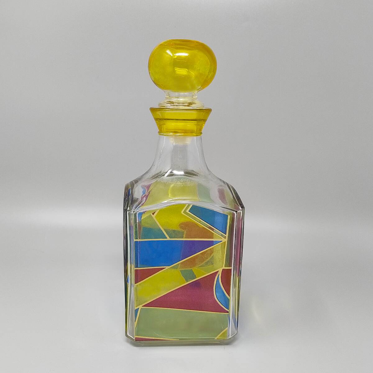 1970s Stunning Decanter or Decorative Bottle by Luigi Bormioli. Made in Ita