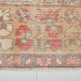 Turkish Light Yellow & Red Vintage Rug, 135x253Cm