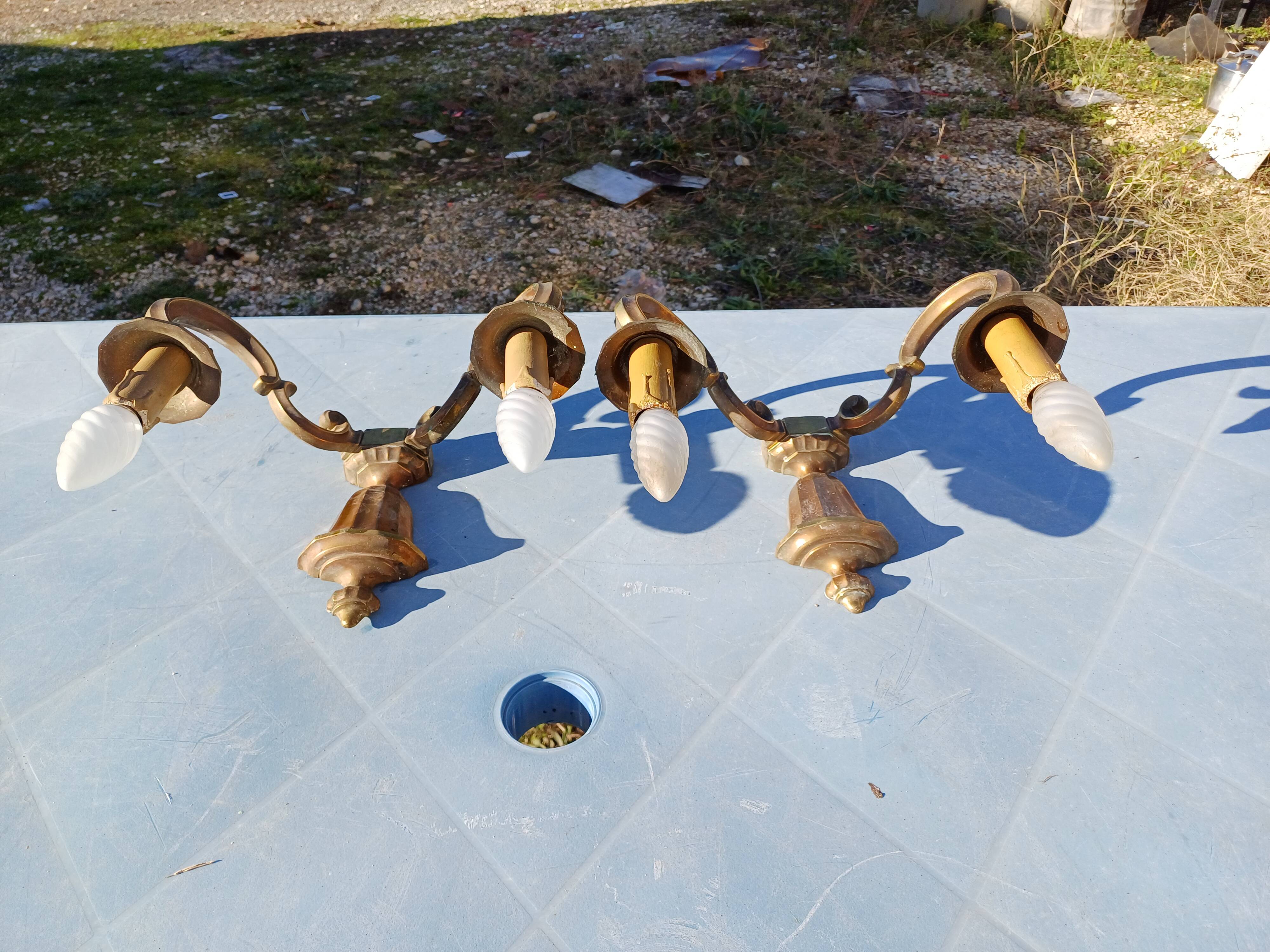 Pair of 19th Century Bronze Sconces