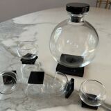 Art Deco liqueur service with a decanter and 6 glasses, in the style of Willem Jacob Rozendaal, Netherlands 1930s.