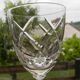 Set of 6 SEVRES crystal white wine glasses.