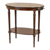 Table ovale en noyer anglais du début du 20e siècle, années 1950