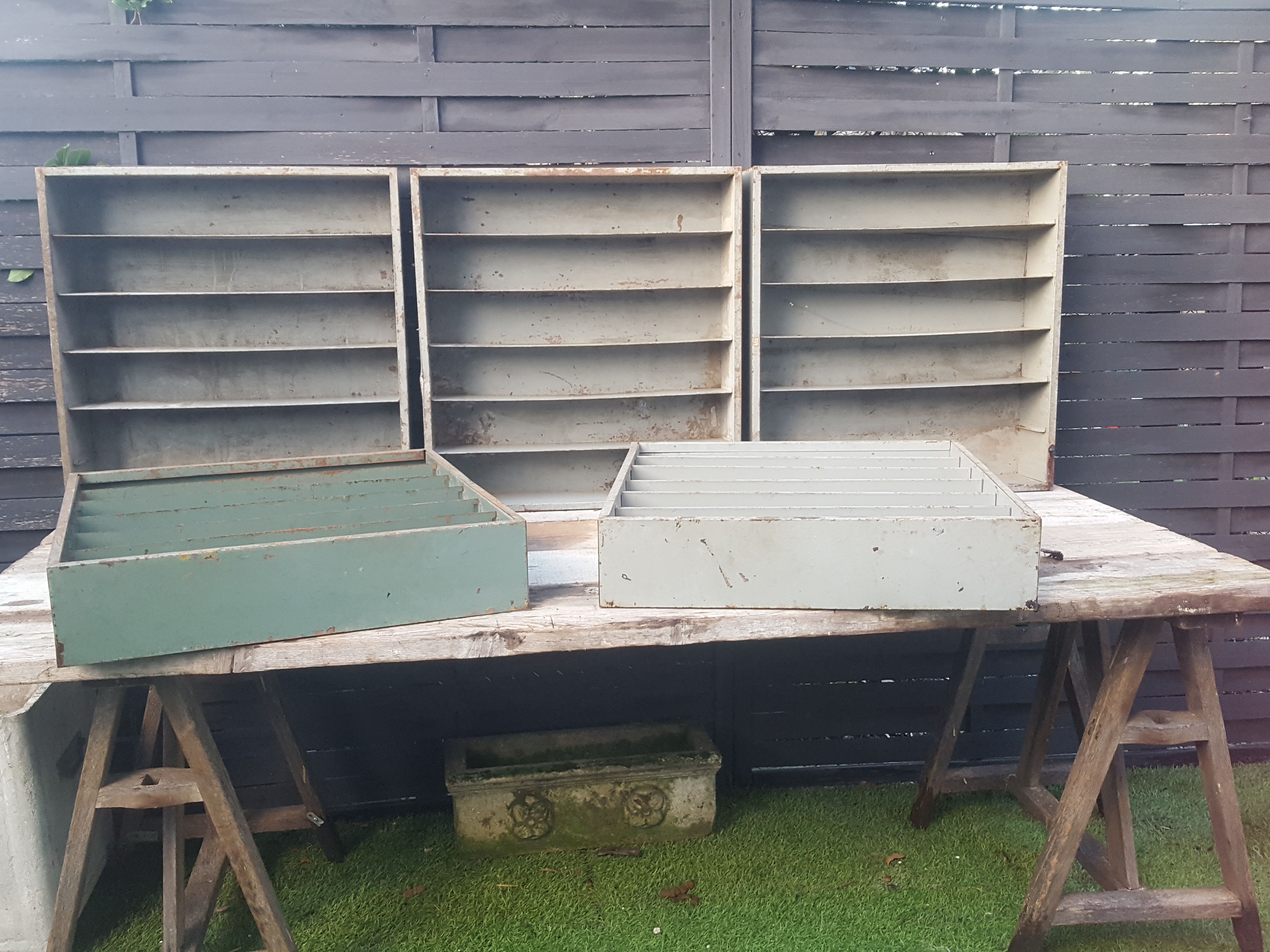 5 industrial shelves