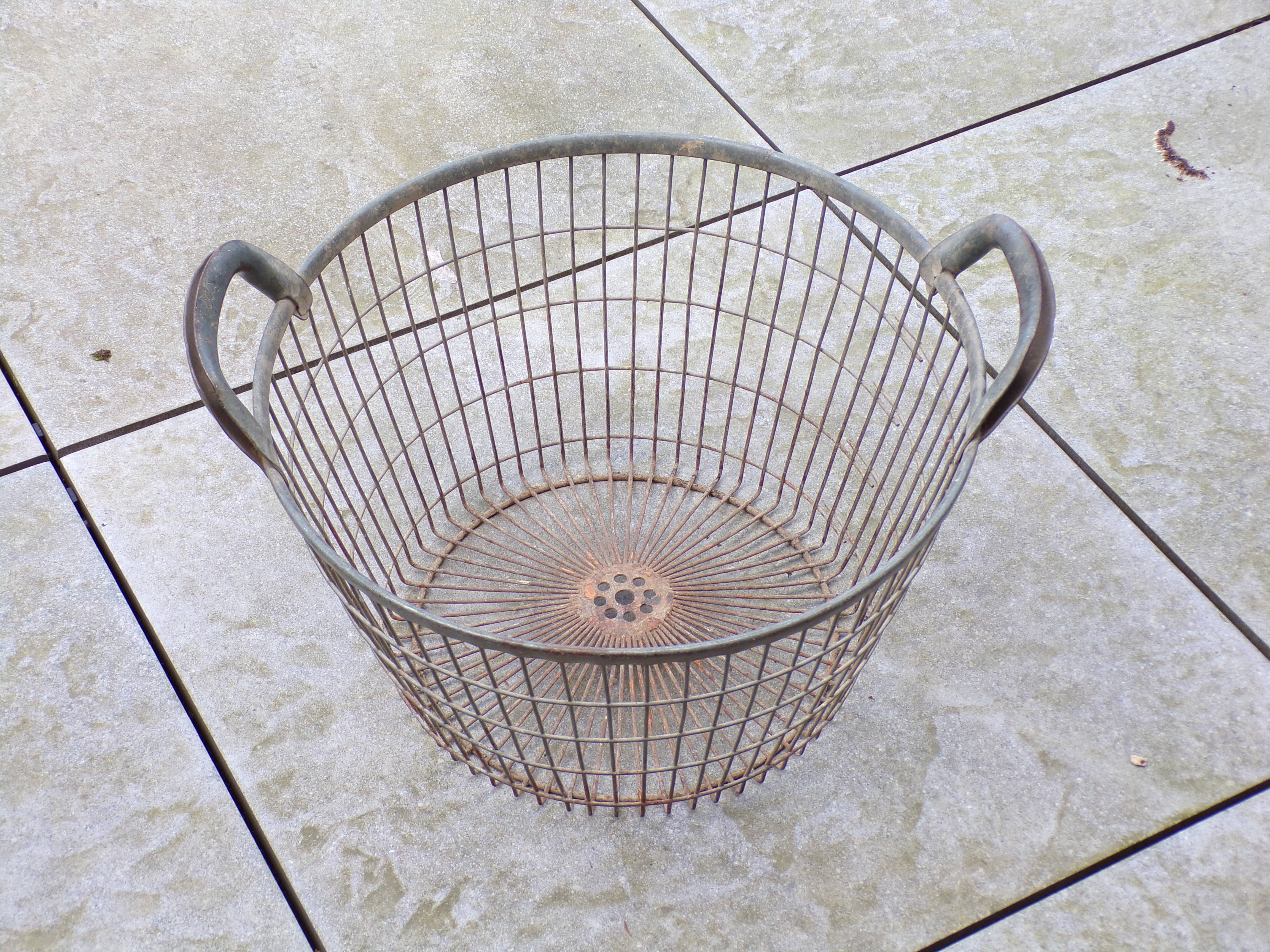 Old mesh basket for fruits and vegetables