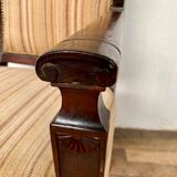 Empire office armchair in mahogany decor palmettes xviiith