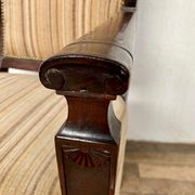 Fauteuil de bureau empire en acajou decor palmettes xviiième