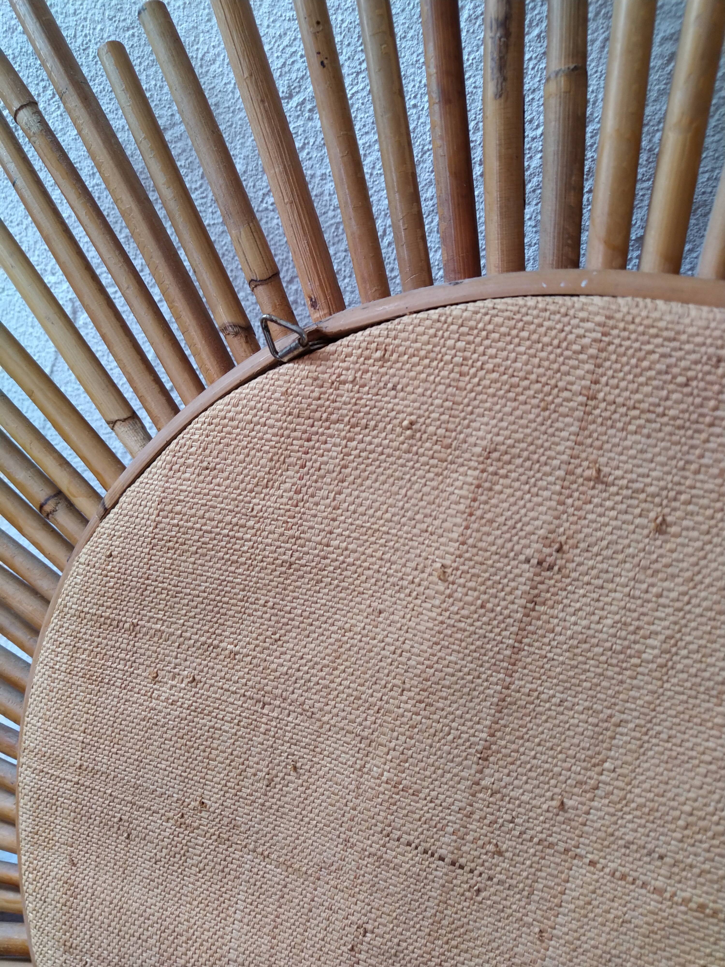 Rattan mirror 52 cm
