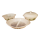 Lot de 3 plats vintage en pyrex fleurs vertes