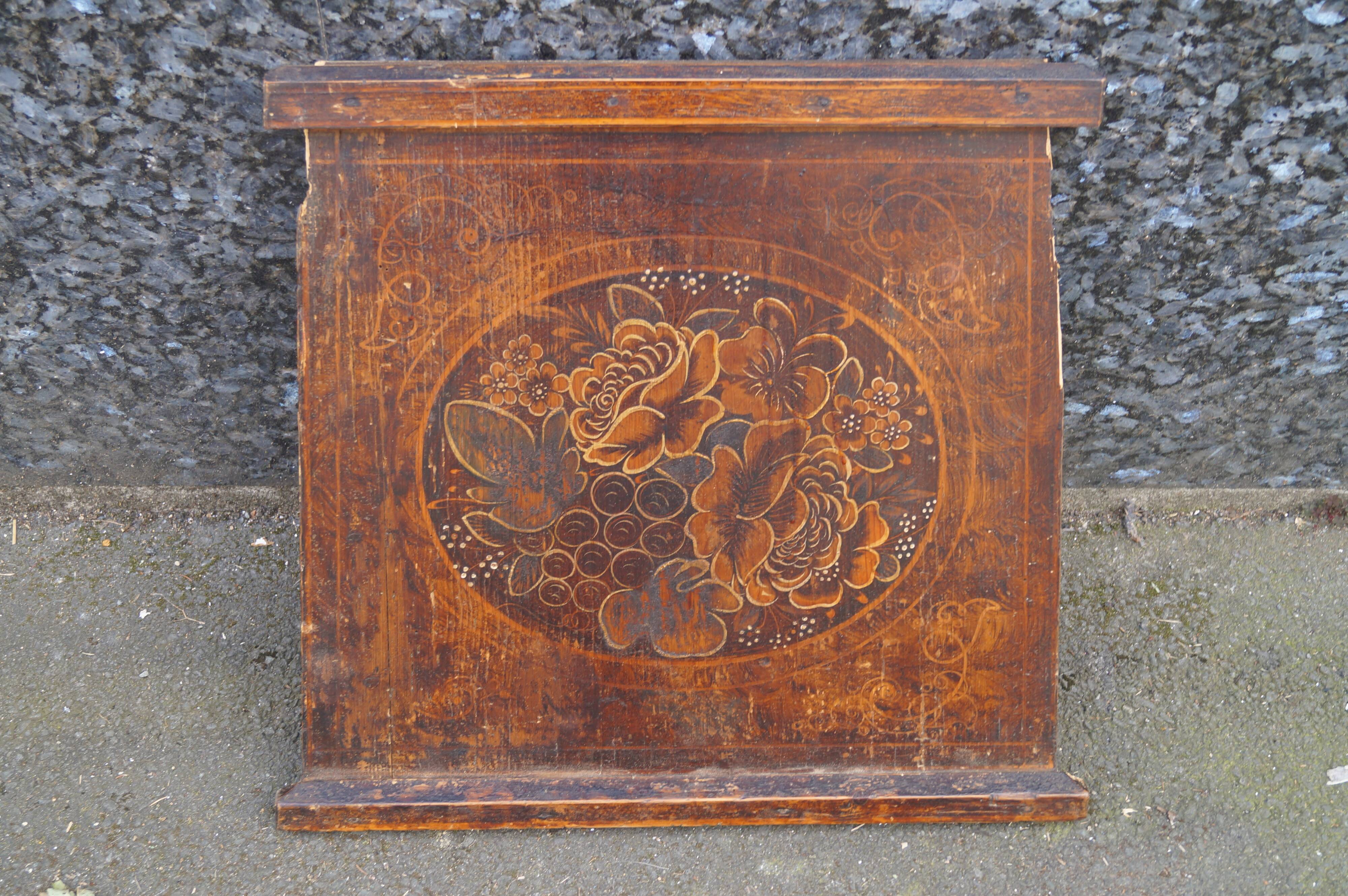 Painted wood pediment 1900