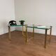 Pair of vintage gilt coffee tables by Friedrich Wilhelm Möller, 1970s