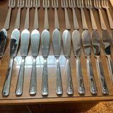 Stainless fish cutlery, 12 knives and 12 forks