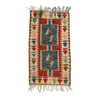 Vintage turc Mini Kilim 122x61 cm laine petit Kelim Runner, shabby Chic