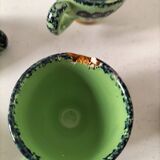 6 mini HB Quimper cups, bright green