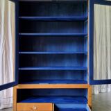 Glass library cabinet