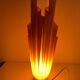 Vintage 1970s Athena Georgia Jacob Salmon Draped Lamp - 50 cm