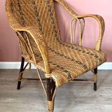 Vintage rattan armchair