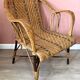 Fauteuil en rotin vintage