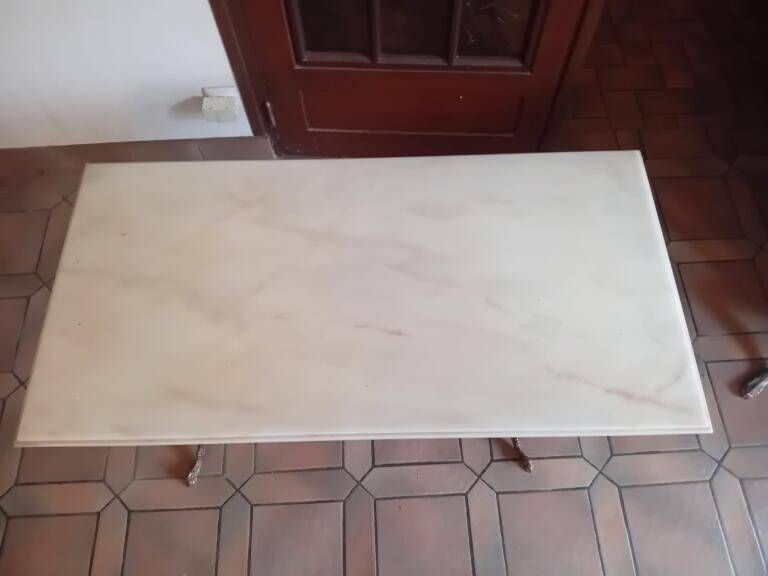 Yellow marble rectangular table