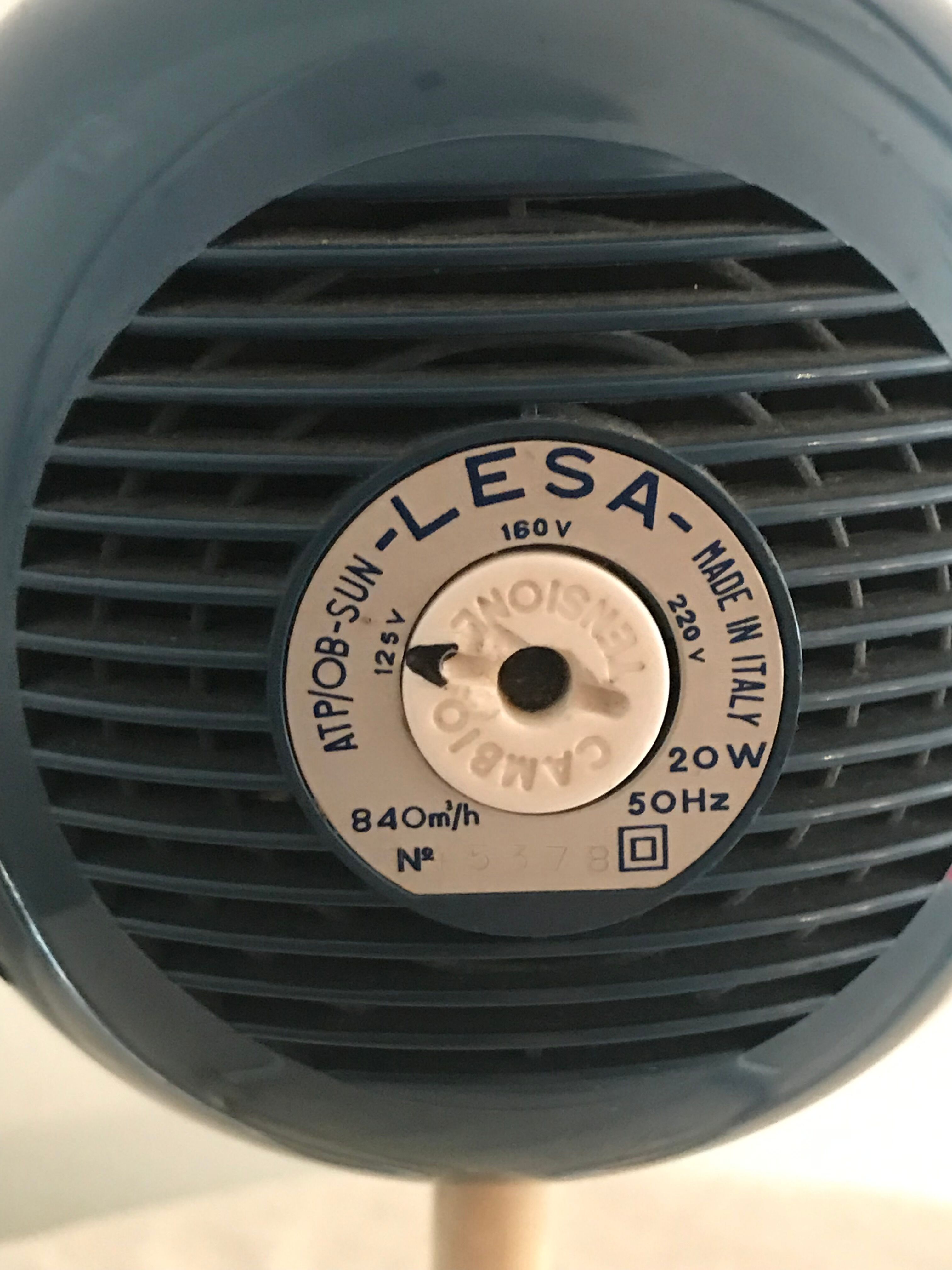 Adjustable and Italian vintage table fan