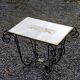Coffee table end of sofa of the 50s mirror tray base wrought iron