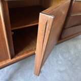 High sideboard or living room teak, vintage 1960s