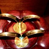 Pair of vintage brass candle holders by ivar alenius-bjork for ystad metal sweden 1939