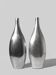 Pair Of Polished Aluminum Tall Vases