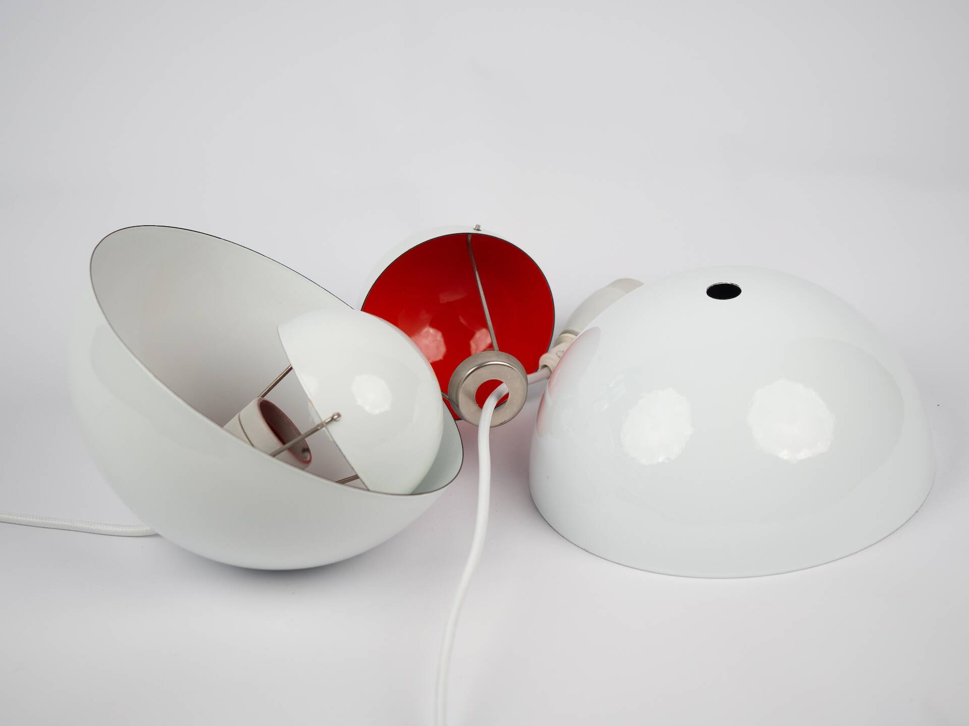 Paire de suspensions vintage danoises Floweport par Verner Panton, Louis Poulsen, 1968