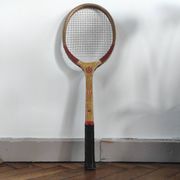 Vintage wooden tennis racket "Tigris" Courtrai, Belgium