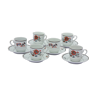 Set de 6 tasses à thé porcelaine Haviland à la Grenade