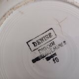 Assiettes creuses en terre de fer Longwy, Digoin Sarreguemines, Moulin des Loups Hamage & Lunéville