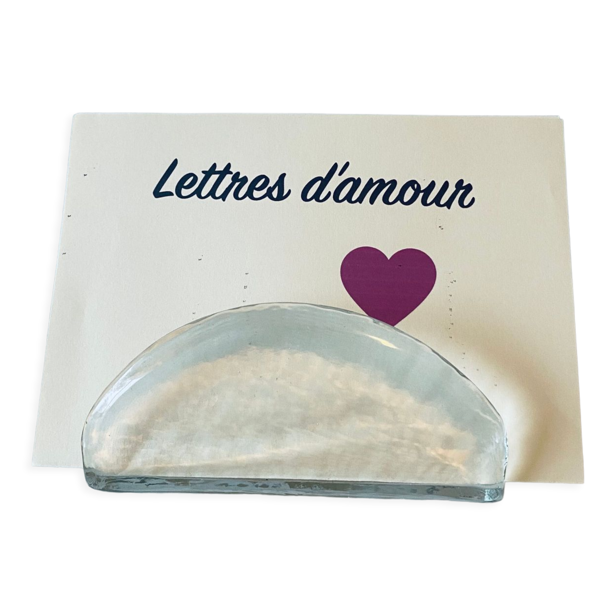 Glass letter holder