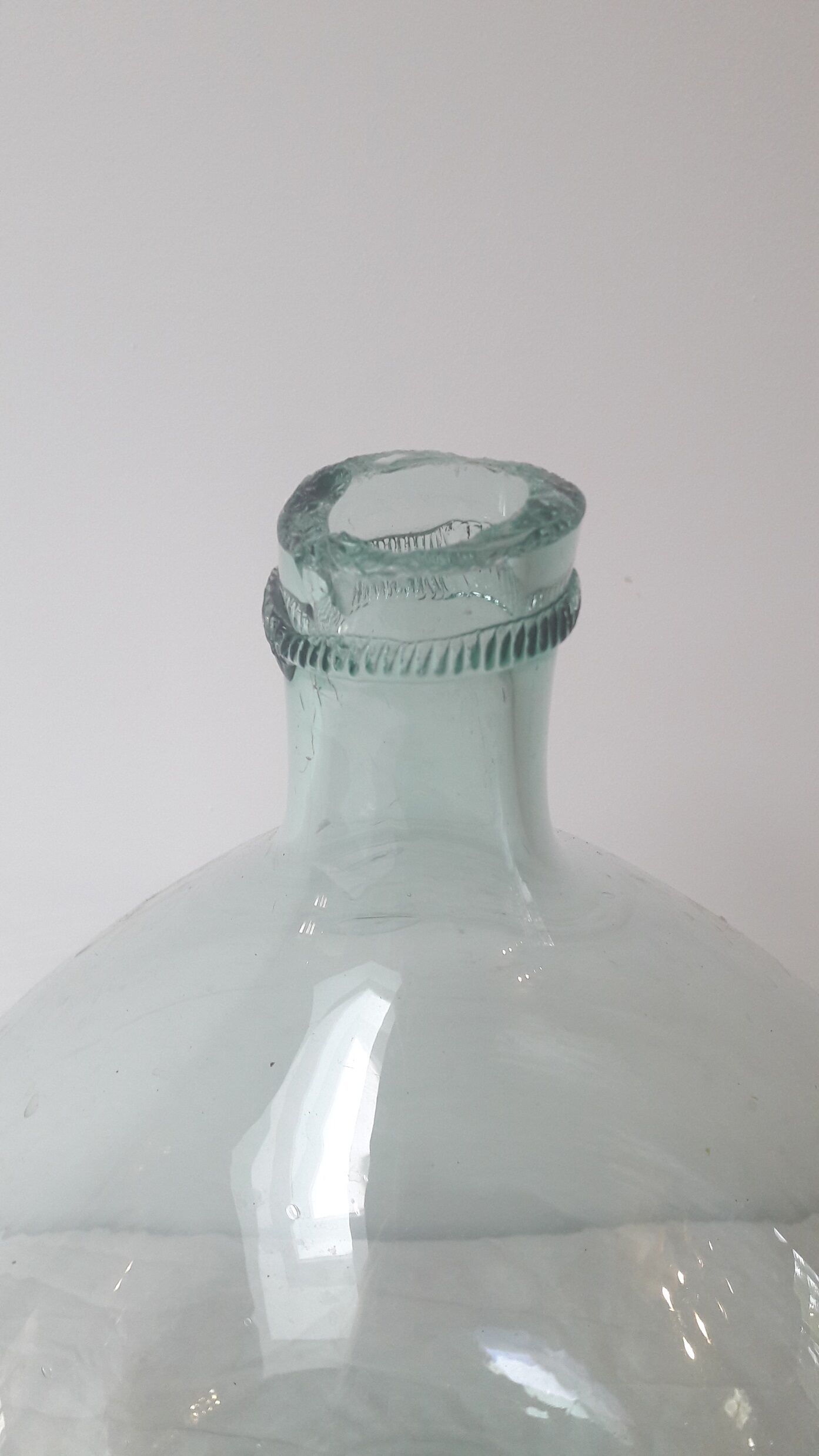 Dame-Jeanne bleue transparente