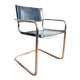Cantilever design armchair in tubular steel 1970