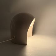 Lampe de table en céramique blanche organique, Italie 1970
