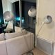 DELMAS three-arm chrome floor lamp - vintage 1970s
