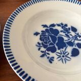 6 assiettes creuses Lunéville modèle Évian – décor floral