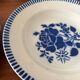 Set of 6 deep plates Luneville model Évian – floral decoration