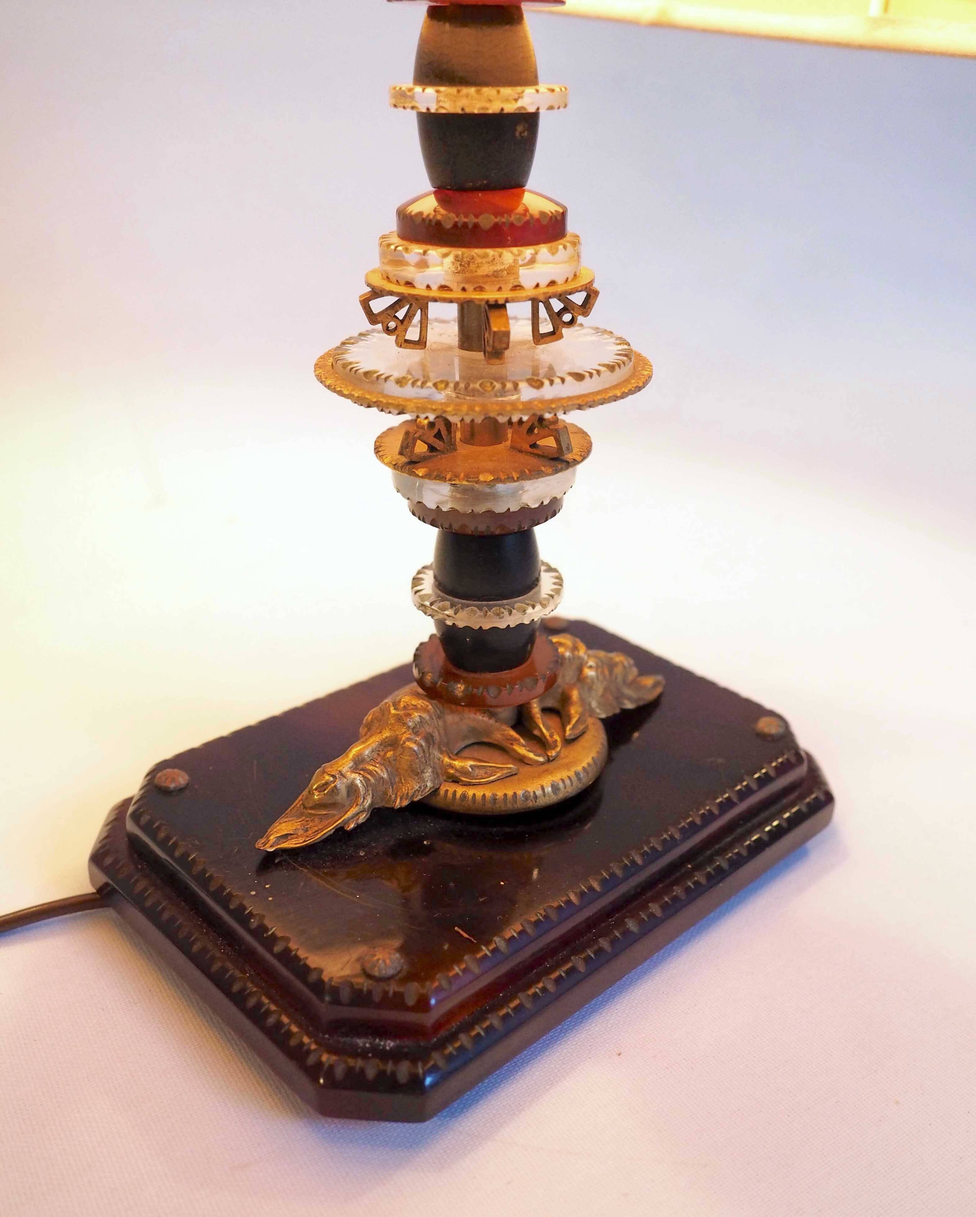 Lampe laiton et verre