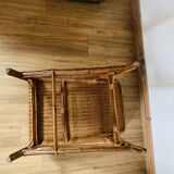 Wicker and rattan armchair