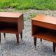 Pair of vintage bedside tables from the 60s in Scandinavian style