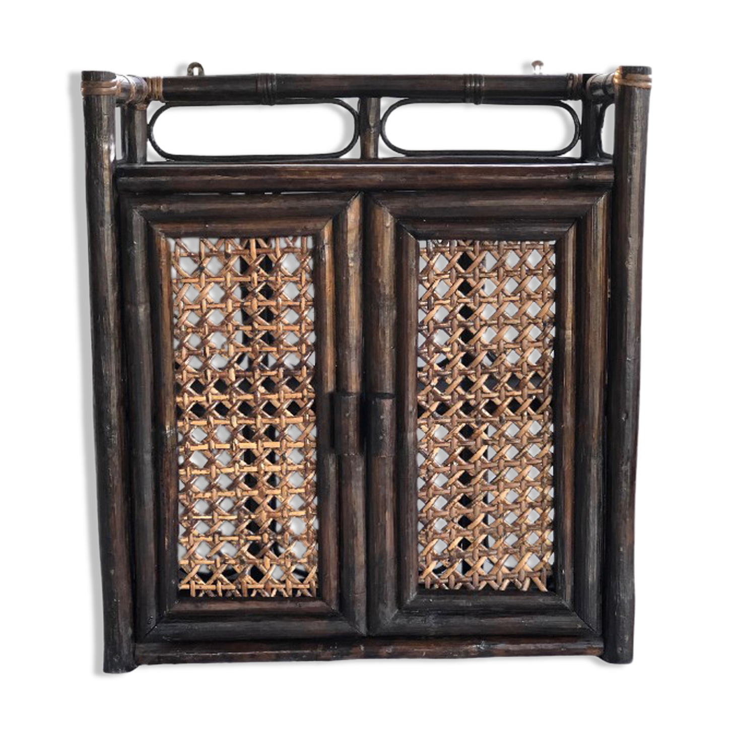Rattan wall cabinet