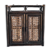 Rattan wall cabinet