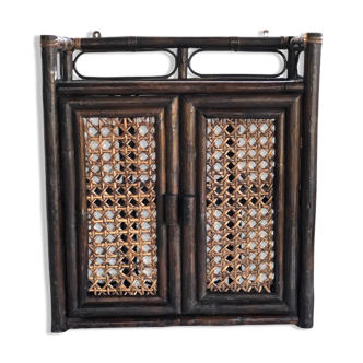 Rattan wall cabinet