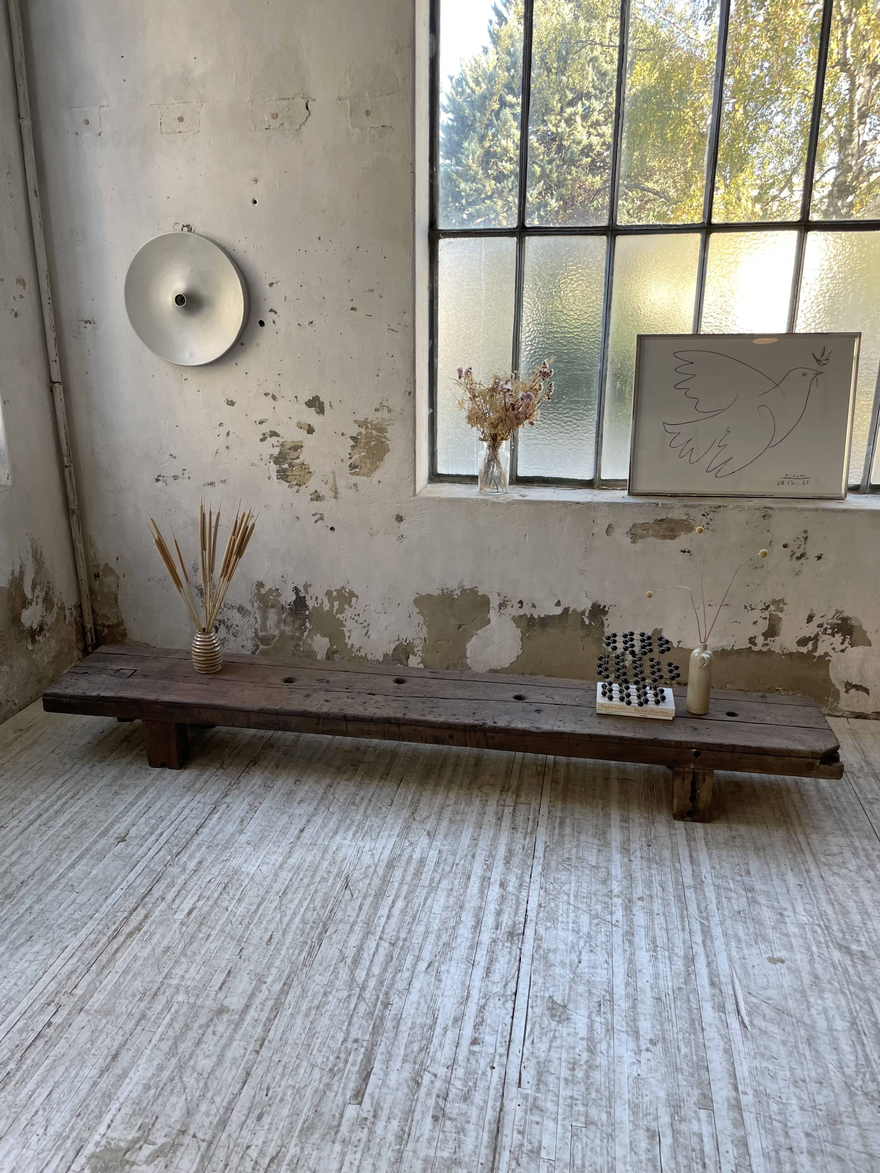 Workbench bench coffee table solid oak XXL