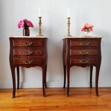Paire de tables de chevet de style louis XV