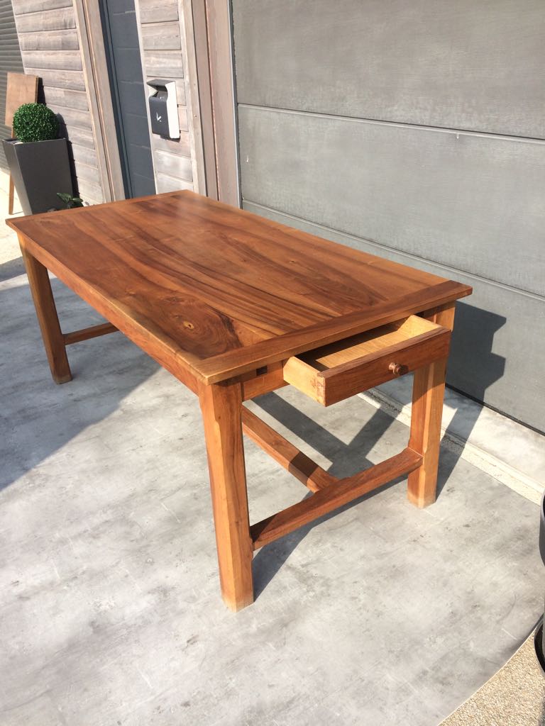 Stretchy farm table Walnut 1969