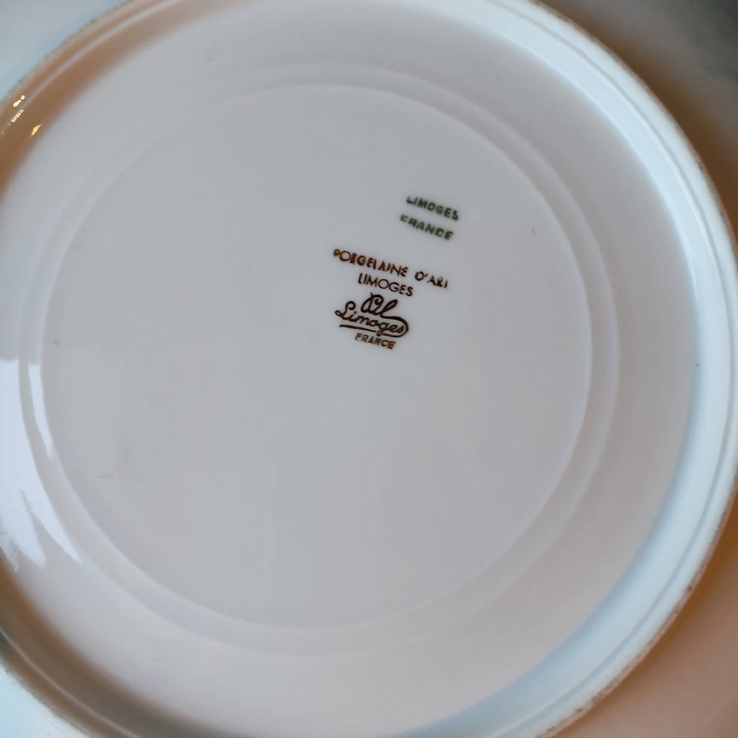 Large Limoges Art Porcelain Platter, France